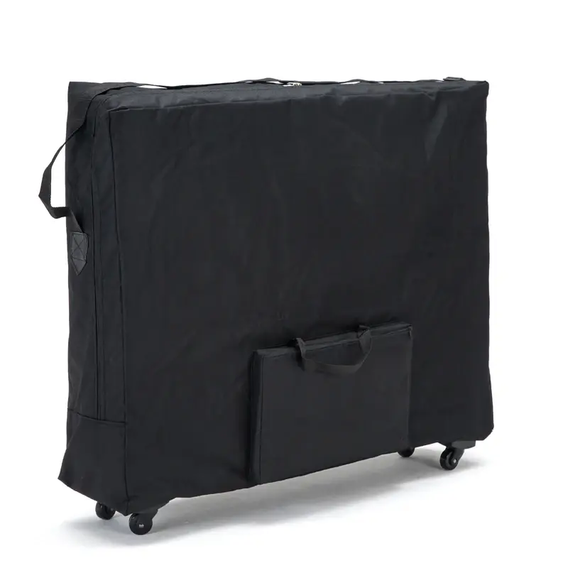 Tas penyimpanan beroda lipat, ransel portabel tahan air dengan kain Oxford tahan aus untuk pijat dan tempat tidur kecantikan