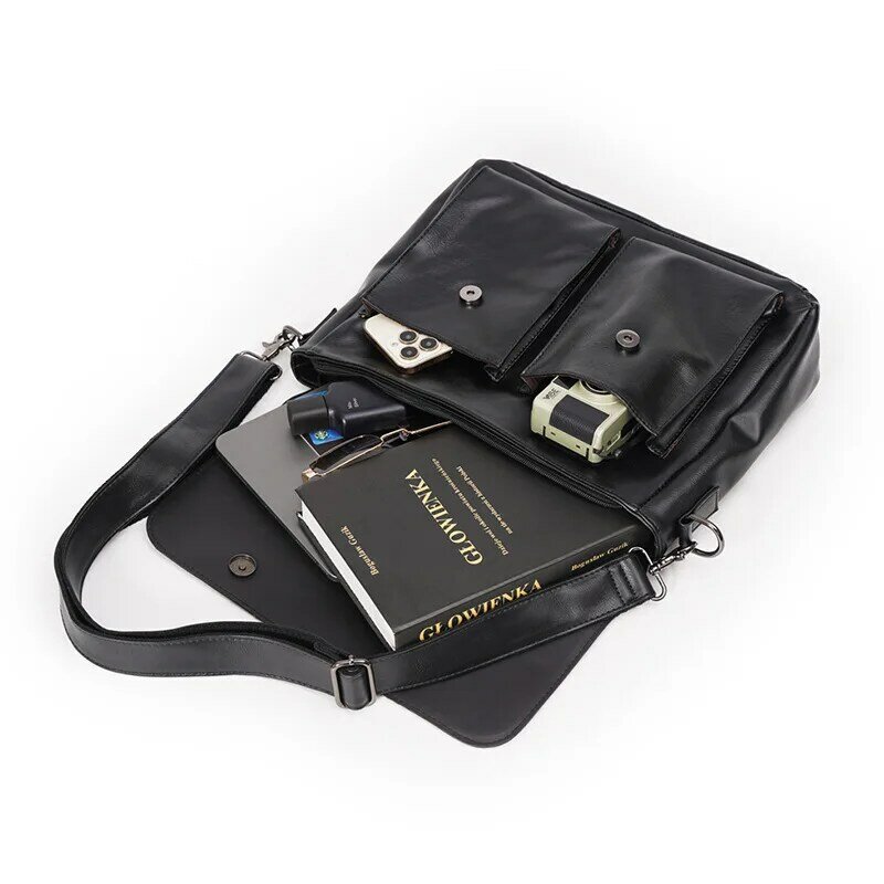 Мужские модные деловые сумки через плечо Weysfor, мужские портфели для ноутбука с ремешком на плечо, 2022