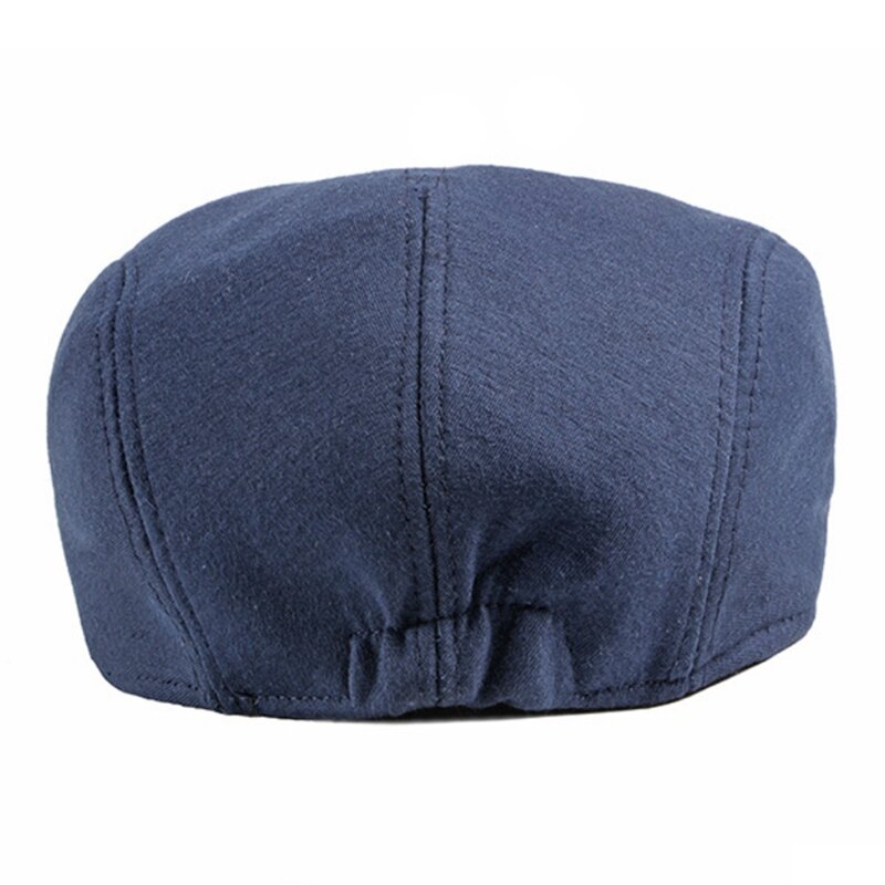 Boina monocromática algodão puro, parte superior macia, chapéu de jornaleiro casual, arte retro boné