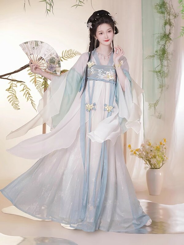 Falda Hanfu Ru Original para mujer, pecho Qi, elementos Han, Super Fairy Daily Tang System, primavera y verano