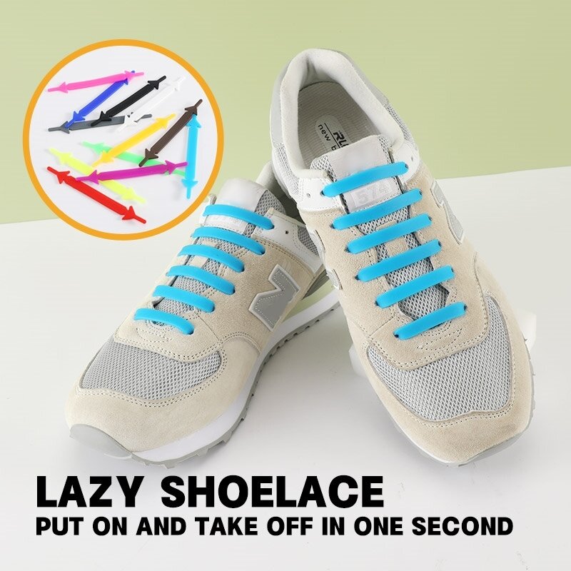 2023 New Elastic Silicone Shoelaces Athletic Running No Tie Shoelace Sneakers Fit Strap Shoes lace For Men Women shoelace