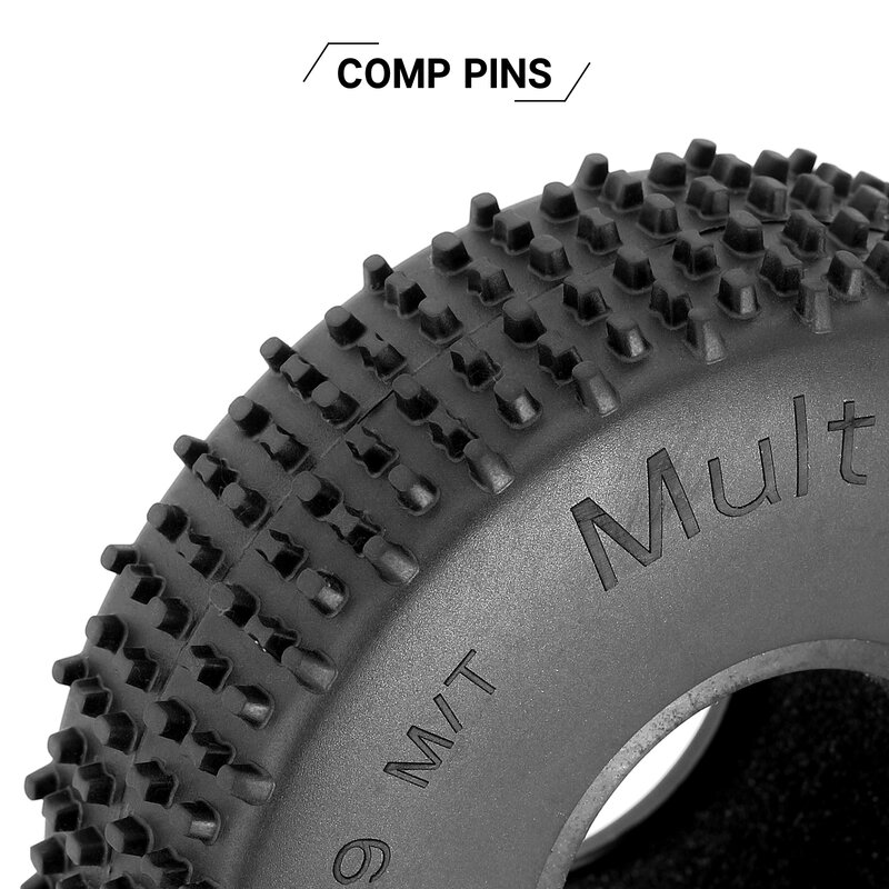 Neumático de Rueda Multi Terrains, rueda de 1,9 pulgadas, clavijas Comp, 120x35mm, para 1/10 RC Crawler Rock Buggy TRX4 SCX10 Pro Capra Gen8 VS4-10 (T6502)