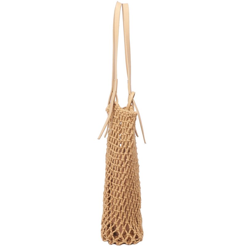 Женская Классическая соломенная Летняя Пляжная сумка через плечо, сумка-тоут