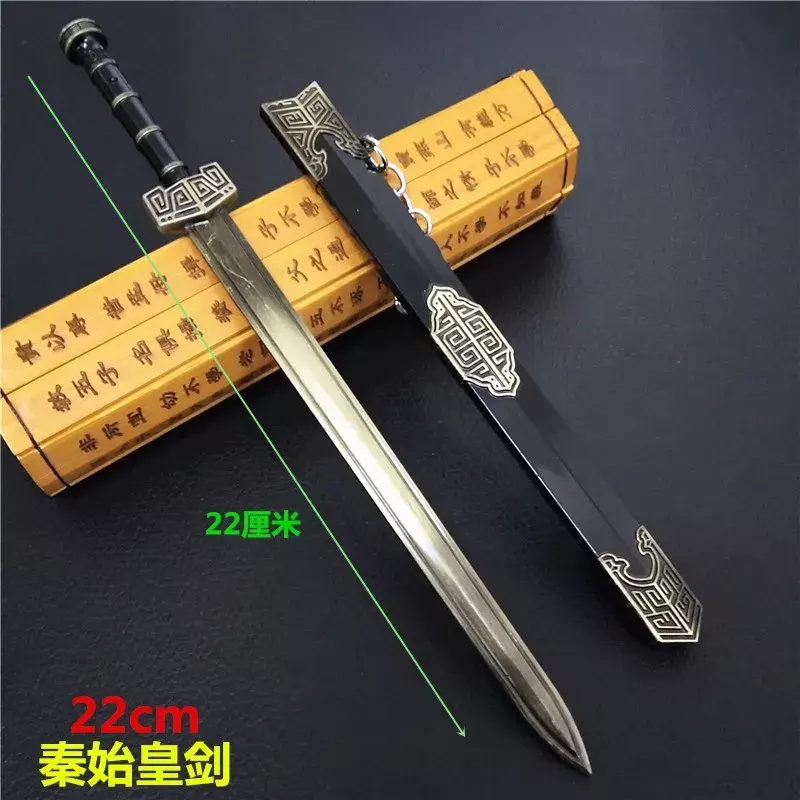 Abrecartas de aleación de espada famosa de la Dinastía Han antigua China, modelo de arma colgante, se puede utilizar para juegos de rol de animación