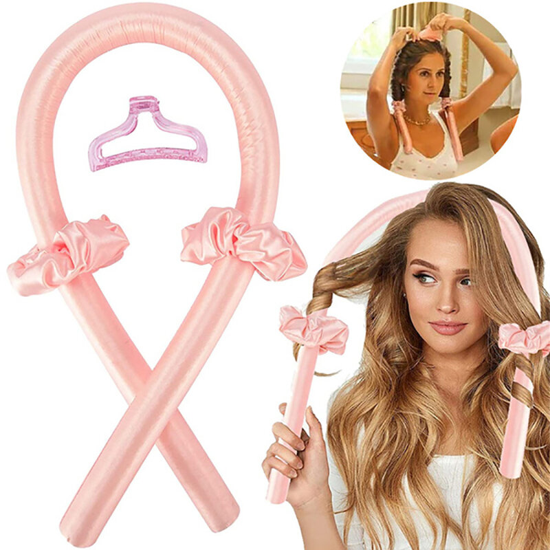 Hair Accessories For Women Clip Soft Hair Curlers Heatless Curling Rod Headband Hair Styling Tools Curling Ribbon Modeling Set