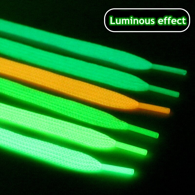 1 para świecących sznurowadeł niskie tenisówki byt płucienny sznurówek świecące w ciemności w kolorze fluorescencyjnym w nocy 80/100/120/140cm