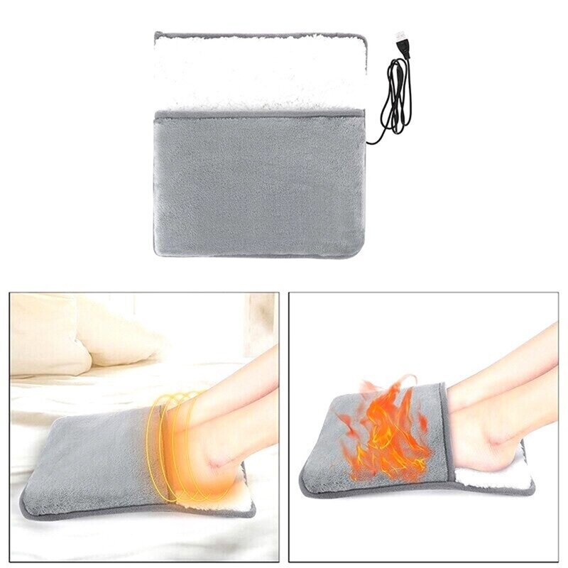 USB Charging Electric Foot Heating Pad Universal Soft Plush Washable Foot Warmer Heater Household Foot Warming Mat Easy Install