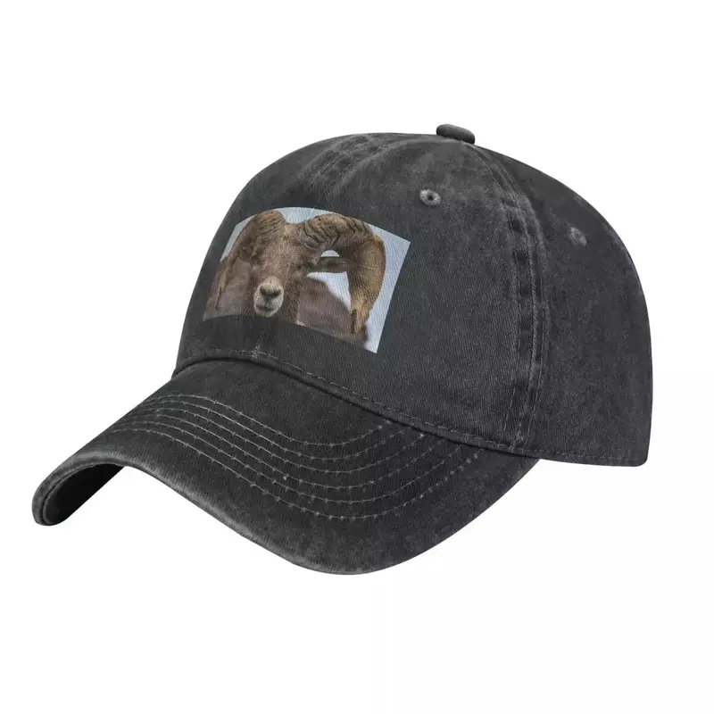Bighorn ram headshot Cowboy Hat Snapback Cap Trucker Cap beach hat For Men Women's