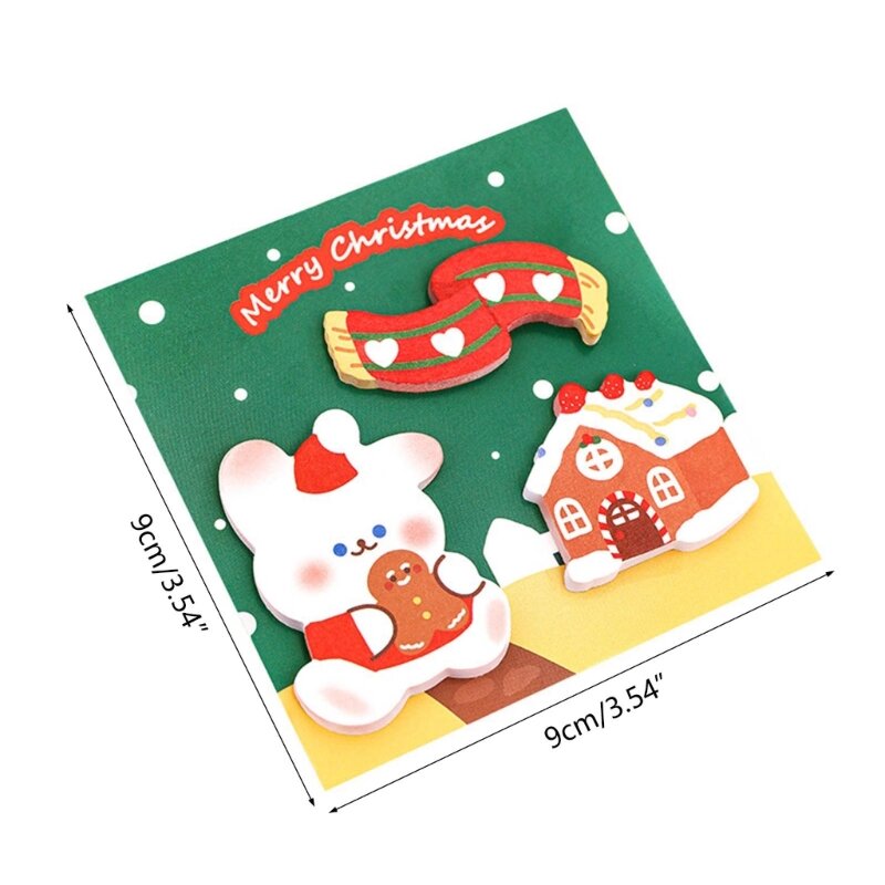 Рождественские липкие заметки, милая бумага для заметок, самоклеящаяся 20 листов/блокнот для школьников, детей, награда, чулок,