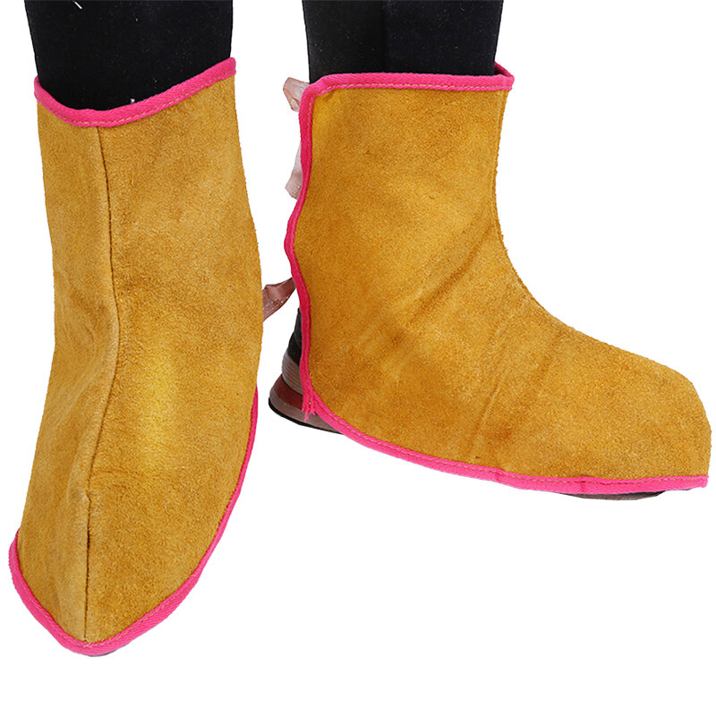 Couvre-chaussures de soudage en cuir, isolation thermique, protège-jambes, arrang, couvre-bottes, accessoires de soudage, 1 paire