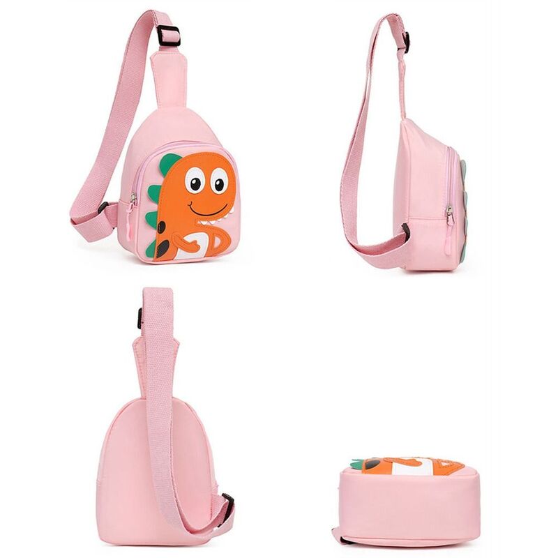 Mini Toddler Bolsas de Ombro, Nylon Pequenas Bolsas para Crianças, Cartoon Dinosaur Chest Bag, Viagem ao ar livre, Moda