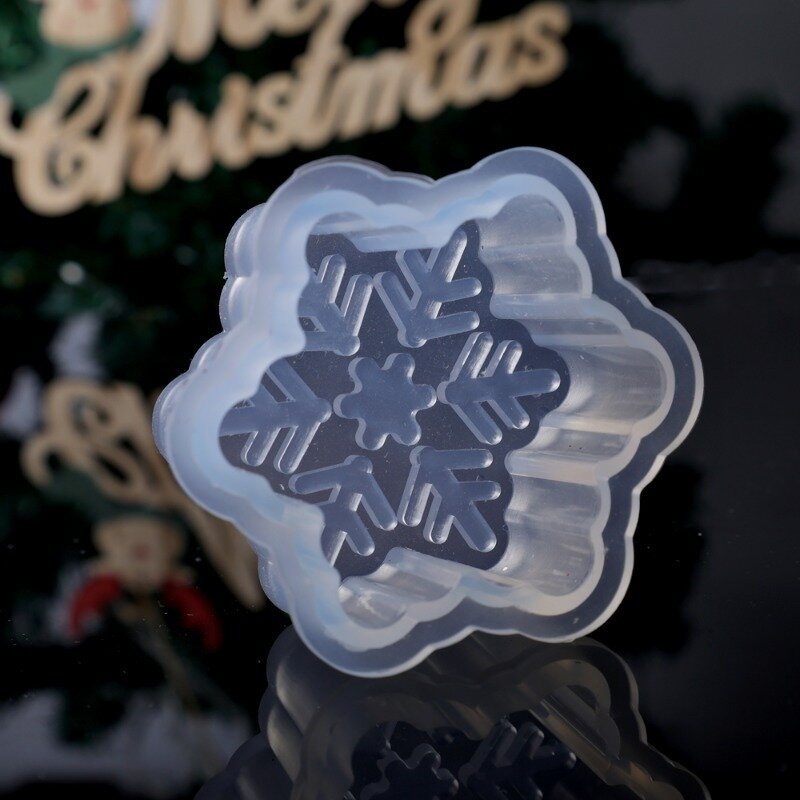 Płatki śniegu silikonowe formy domowe choinka bożonarodzeniowa DIY do odlewania świec mydło czekoladowe formy żywiczne urządzenia do produkcji domowa biżuteria