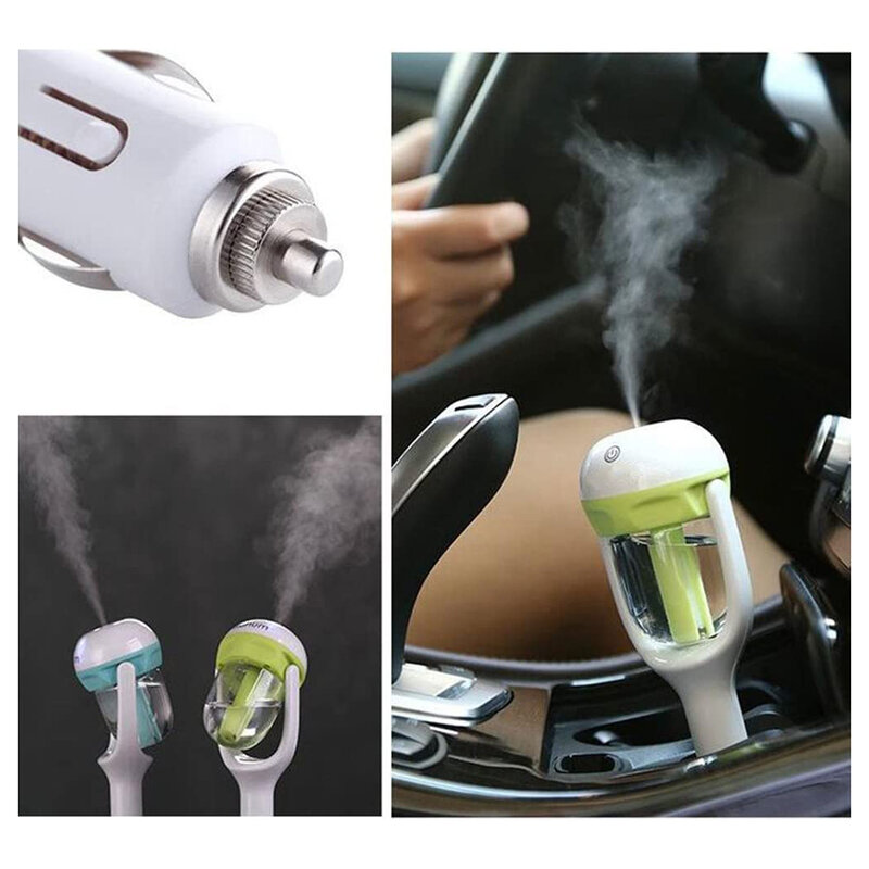 Pelembap Udara Mobil Mini Penyegar Udara Uap Penyebar Aroma Aromaterapi Penyemprot Pembuat Kabut Minyak Esensial untuk Mobil Bersih