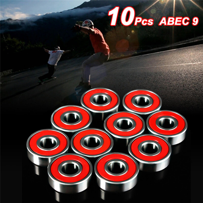 New 10 Pieces Skateboard Bearing Longboard Bearings Skate Replacement Part Professional Repair Assembly Accessory