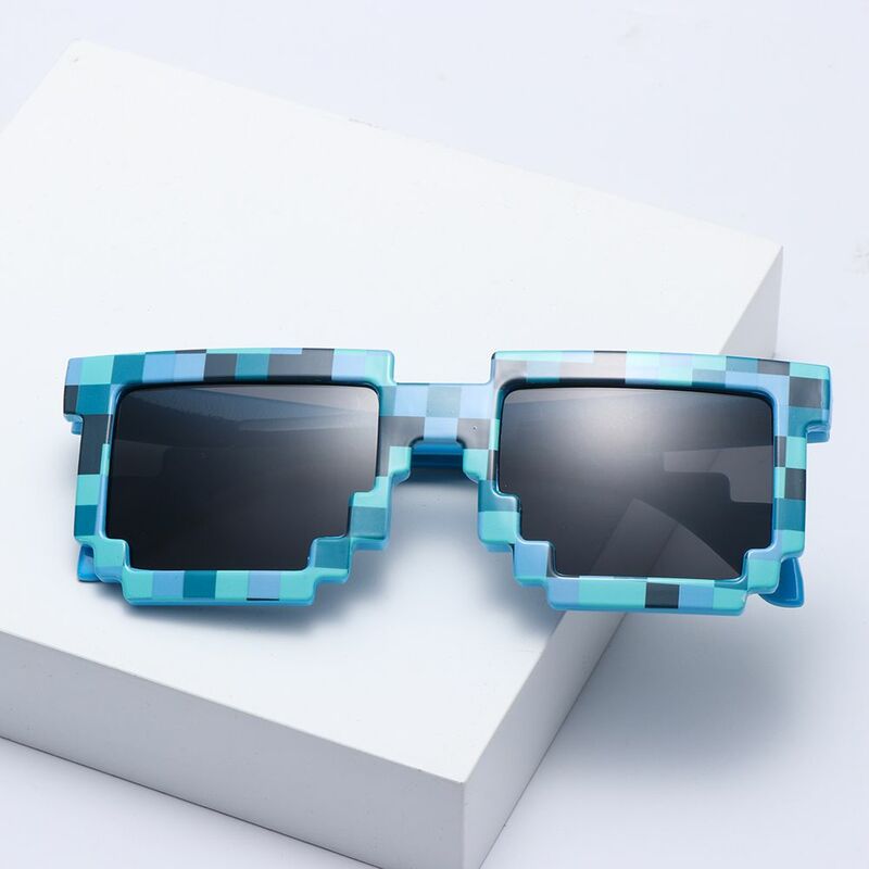1Pc Thug Life Sunglasses Retro Gamer Robot Sunglasses Pixel Mosaic Sunglasses Birthday Party Cosplay Favors for Kids and Adults