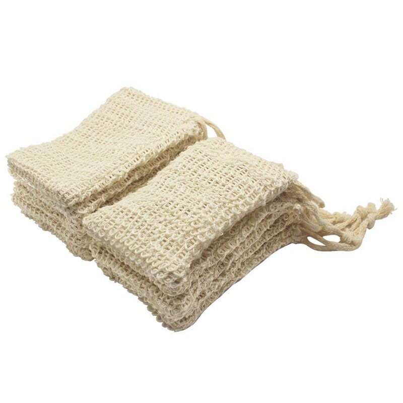 Sac de rangement en fibre végétale naturelle, sac en filet moussant, serviette de bain, gants, Ramie Sisal Regina