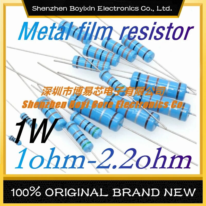 Металлический пленочный резистор 1%, 1 Вт, 20 шт., 0.1R 0.12R 0.15R 0.18R 0.24R 0.27R 0.3R 0.33R 0.36R 0.39R 0.43R 0.47R 0.5R 0.1R-1M