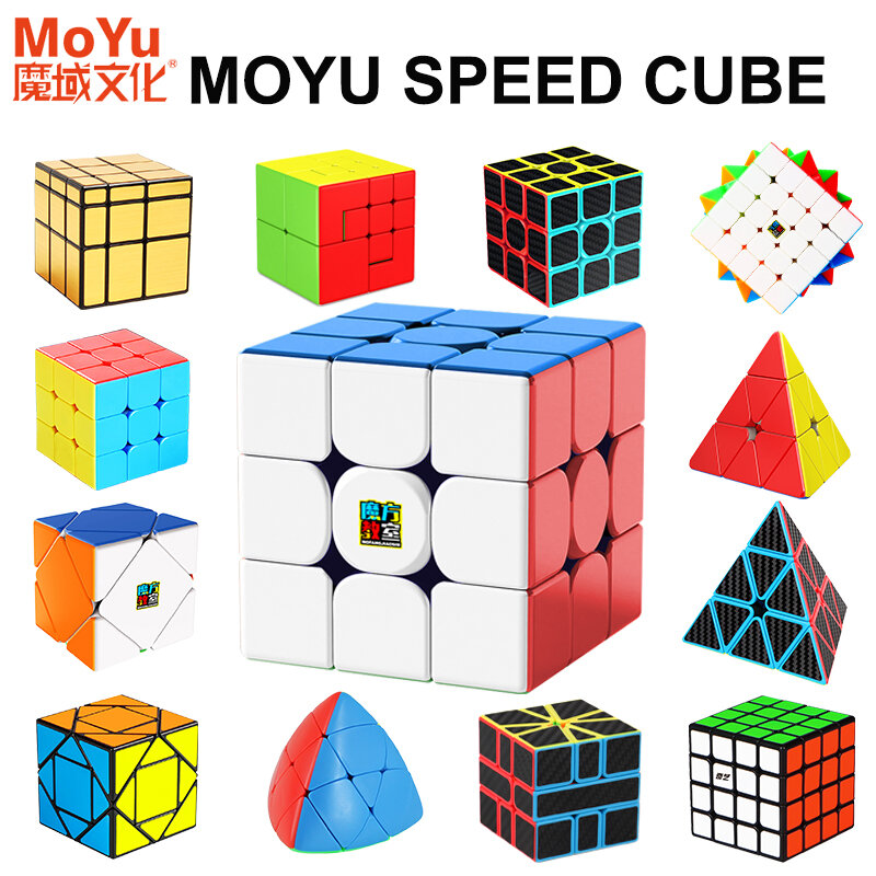 MoYu seri Meilong mainan anak-anak, kubus ajaib 3x3 2x2 4x4 5x5 khusus profesional 3 × 3 kecepatan 3x3x3 asli Cubo Magico