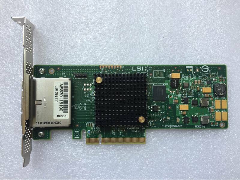 LSI SAS 9205-8E H3-25360-04H 8 puertos 6GB SAS SATA PCI-E tarjeta adaptadora de BUS HOST