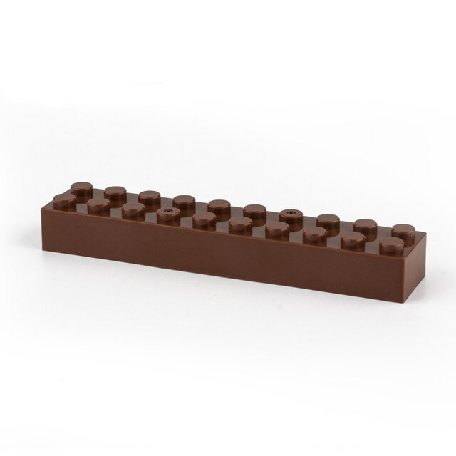 Bloque de construcción marrón con agujeros, 1x4, 1x8, 2x2, 2x6, 2x10, accesorios básicos, educación, creatividad, compatible, juguetes de bloques de construcción de marca