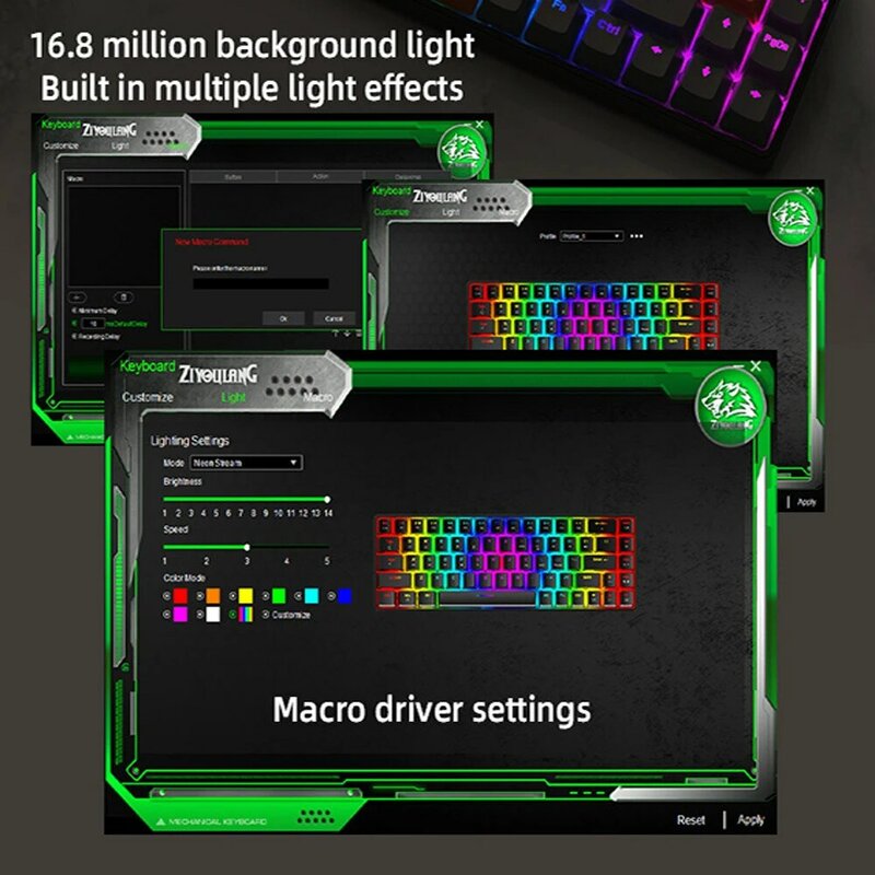 คีย์บอร์ดคอมพิวเตอร์แบบมีสายสำหรับเล่นเกม60% คีย์บอร์ดแล็ปท็อปเทคลาโด OEM RGB ขนาดเล็กออกแบบได้ตามต้องการ