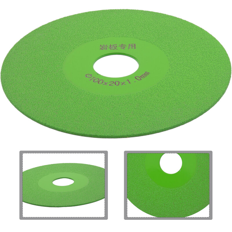 Фаска и шлифование плитки, режущие диски, режущее колесо, режущее лезвие, режущие диски, зеленые шлифовальные диски 100 × 20 × 1 мм