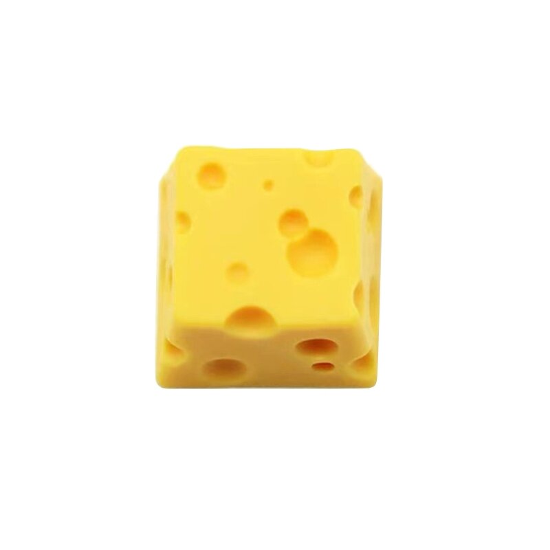 Teclado Cheese Keycap Bonito ESC Personality Resina Teclado Mecânico para Key Cap Chesse Cake Design Amarelo