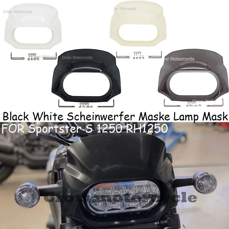 黒と白のヘッドライトマスク,ランプマスク,スポーツスター,1250 rh,1250 2021 2022,新品