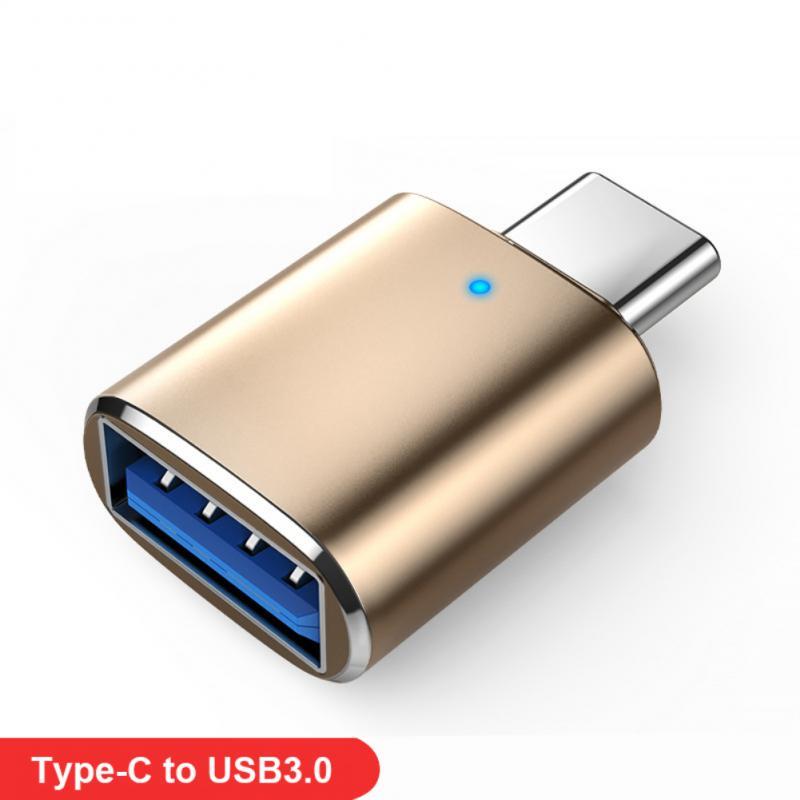 USB 3.0 Type-C OTG محول ، USB C موصل ، ذكر إلى أنثى محول ، ماك بوك ، شاومي ، سامسونج S20 ، LED