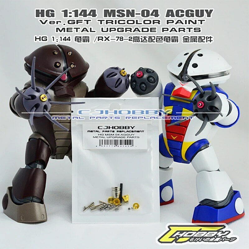 CJ Hobby Detail-up Set para HG ACGUY, Metal Modificação Spout para modelos Mobile Suit, Acessórios Upgrade, 1:144