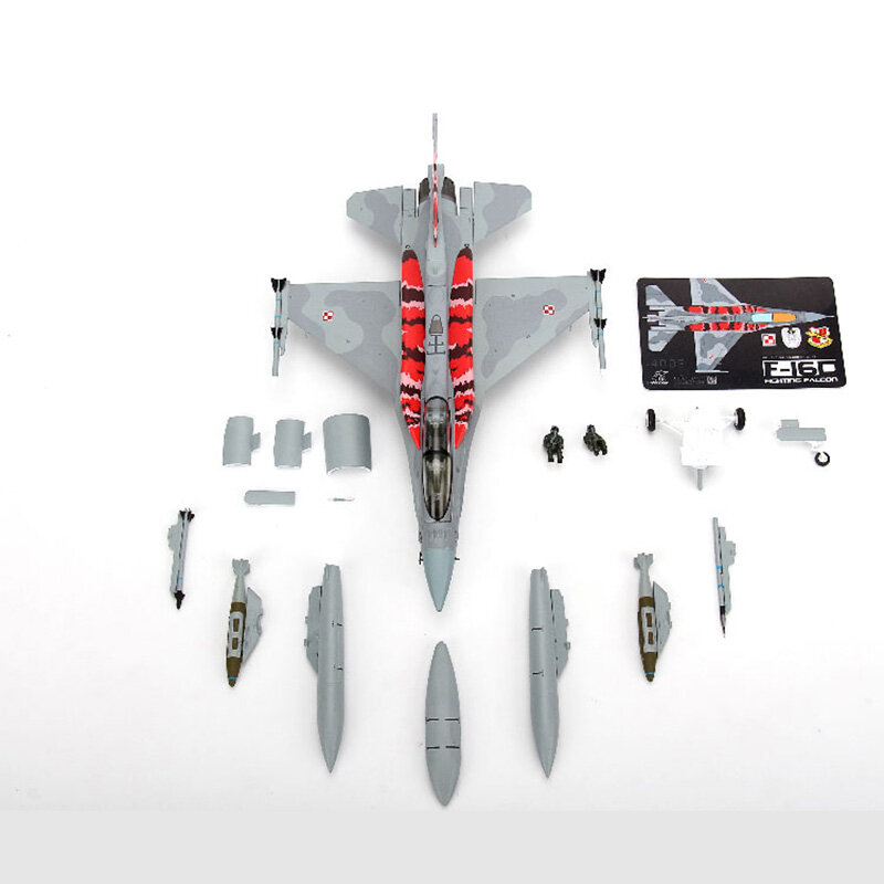 Die cast F-16D fighter jet lega plastica modello 1:72 scala giocattolo collezione regalo simulazione display decorazione regali da uomo