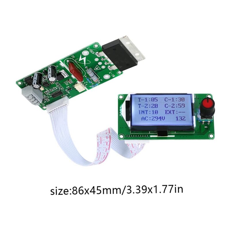 Papan kontrol pengelasan dengan tampilan LCD, konverter Las titik enkoder pulsa ganda