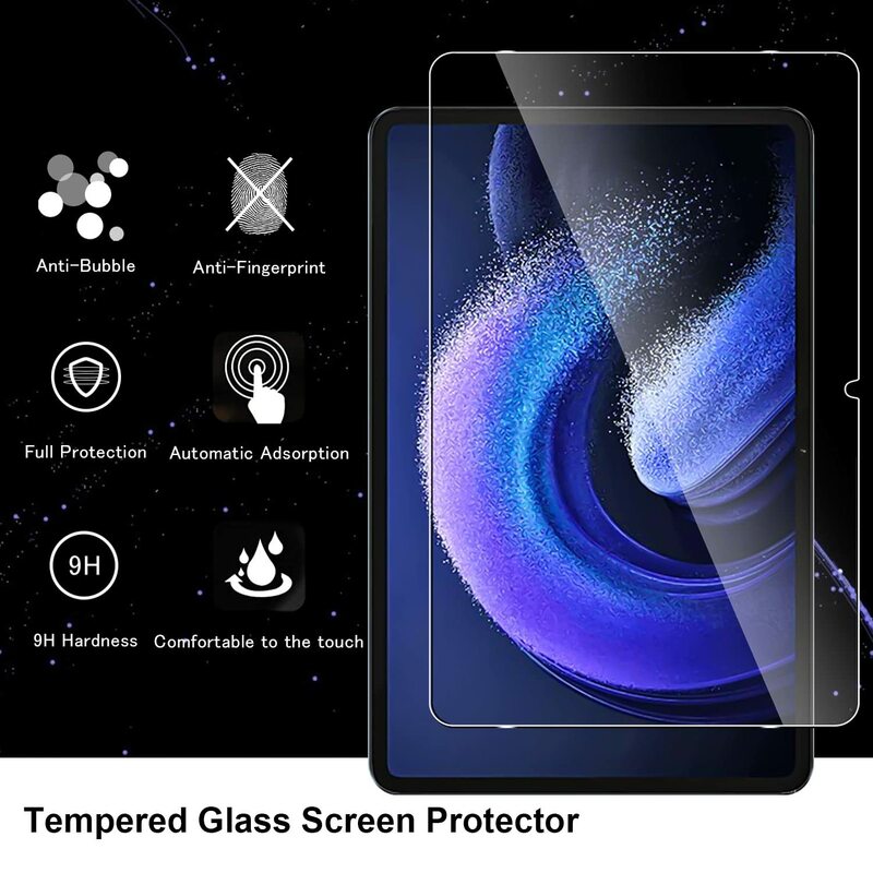 Protetor de tela com câmera de vidro temperado, película protetora para Xiaomi Pad 6, 6 Pro, 11 ", dureza 9H, anti-risco, 2023
