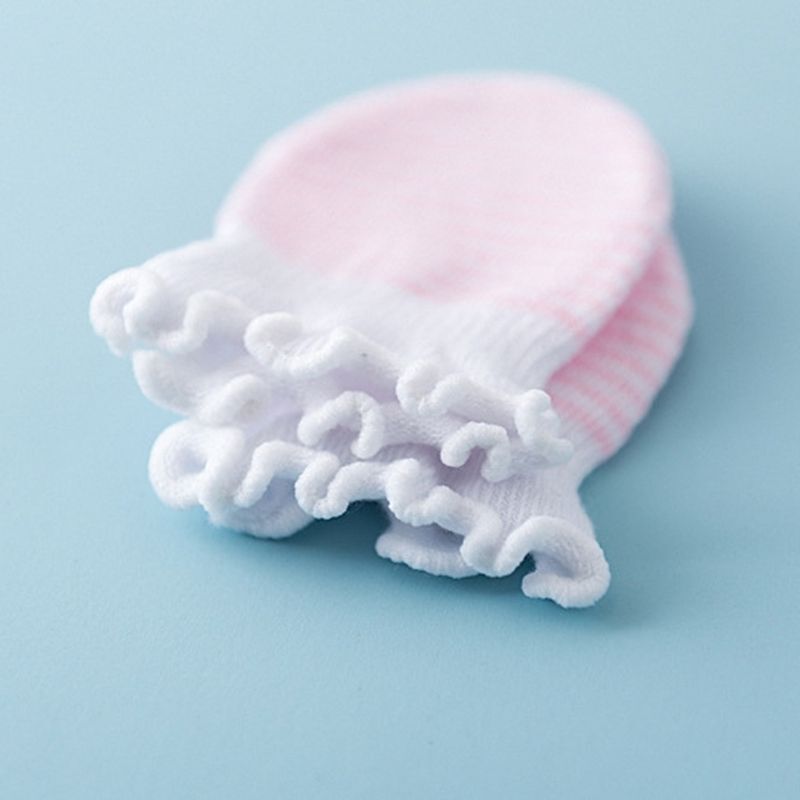 Conjunto de meias para recém-nascidos com 4 pares (0-6 meses) azul bebê/rosa bebê para escolher