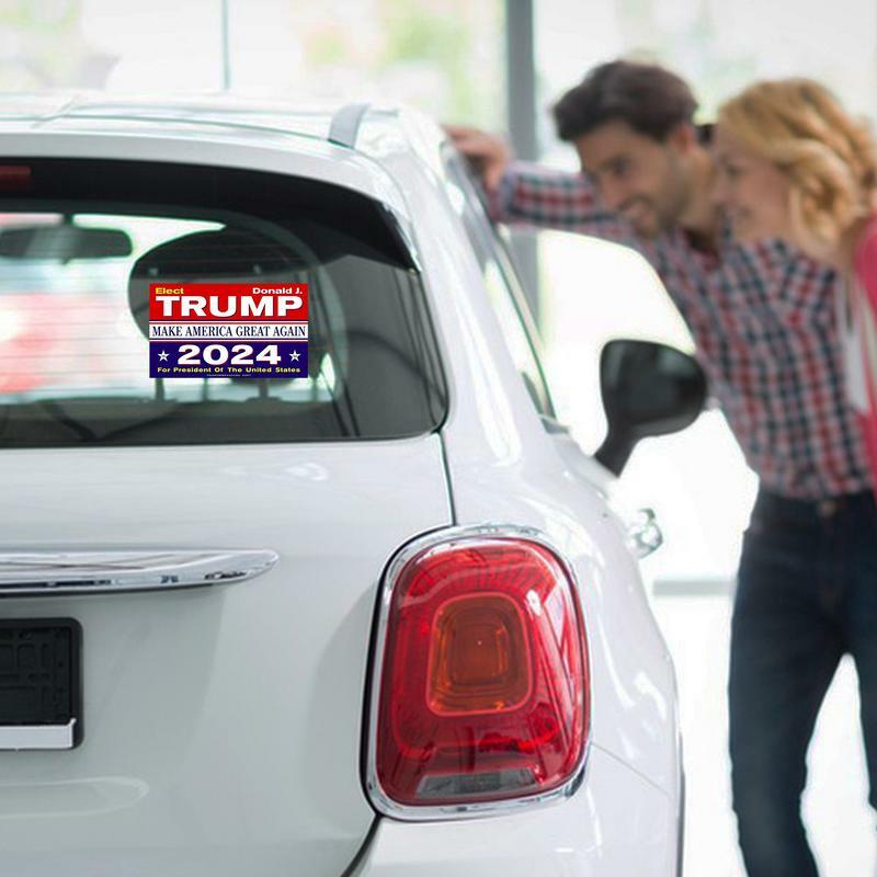 Pegatina de vinilo reflectante para el coche, pegatina de 10 piezas 2024 de Trump, hace que América sea genial de nuevo, divertida, para el parachoques, elección ejecutiva para decoración del coche