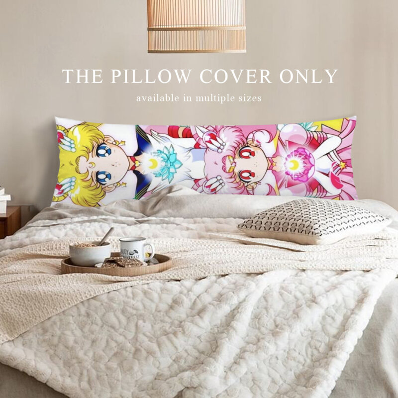 Sarung bantal panjang permadani kamar tidur imut Anime Sailor Moon lucu sarung bantal Dakimakura dekoratif tidur