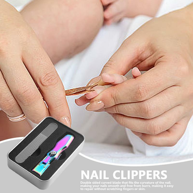 Cortador de unhas durável com arquivo para homens e mulheres, unha e unha Clipper, aparador de unhas sem esforço, alta qualidade