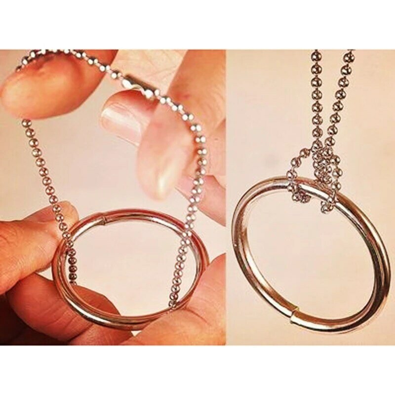 Волшебное кольцо и цепочка, крутая опора для фокусов, металлическое кольцо с узлом завтрашнего дня, прочное для творчества,