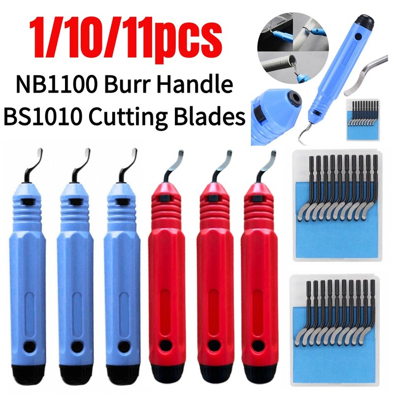 Mão Burr aparar faca, raspador de tubos, Metal Wood Deburring Tool, removedor de borda áspera, BS1010, NB1100, 1Pc, 10 Pcs, 11Pcs