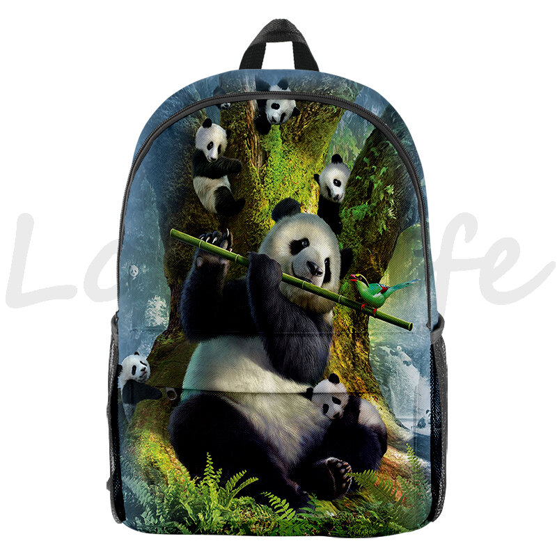 Kinder Lion Tiger Wolf Panda 3D Druck Rucksäcke Jungen Mädchen Tiere Schule Taschen Studenten Bookbag Mochila Unisex Rucksäcke Geschenke