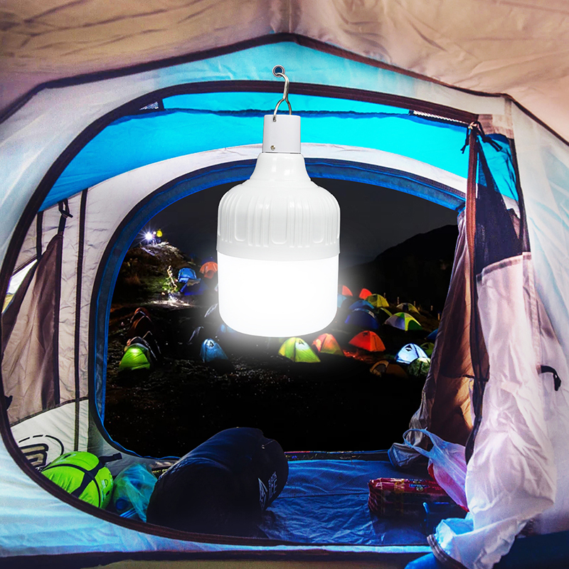 フック付きのポータブル屋外LEDランプ,230W,USB充電式,モバイル電球,キャンプ,パティオ,庭,温室用の明るいライト
