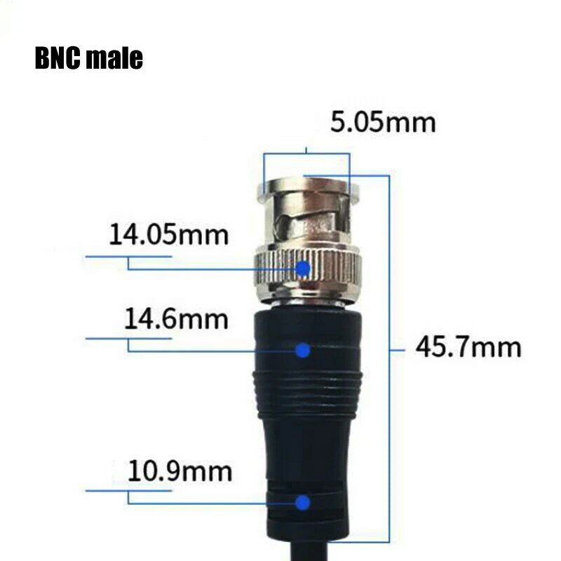 Pinzas de cocodrilo de 1M y 5,0mm, Cable BNC macho a doble pinza de cocodrilo, sonda de prueba de osciloscopio, Cable de plomo