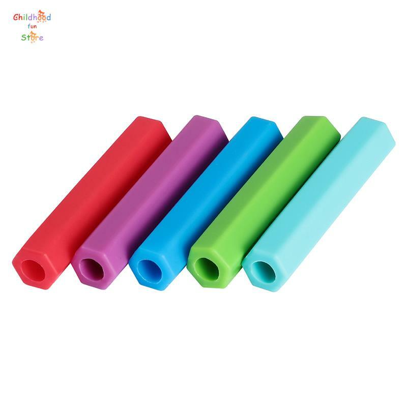 1Pcs Chewable Pencil Topper Bite Silicone Teether Pencil Cap Sensory Toy for Kids Children Autism ADHD Chew Teether