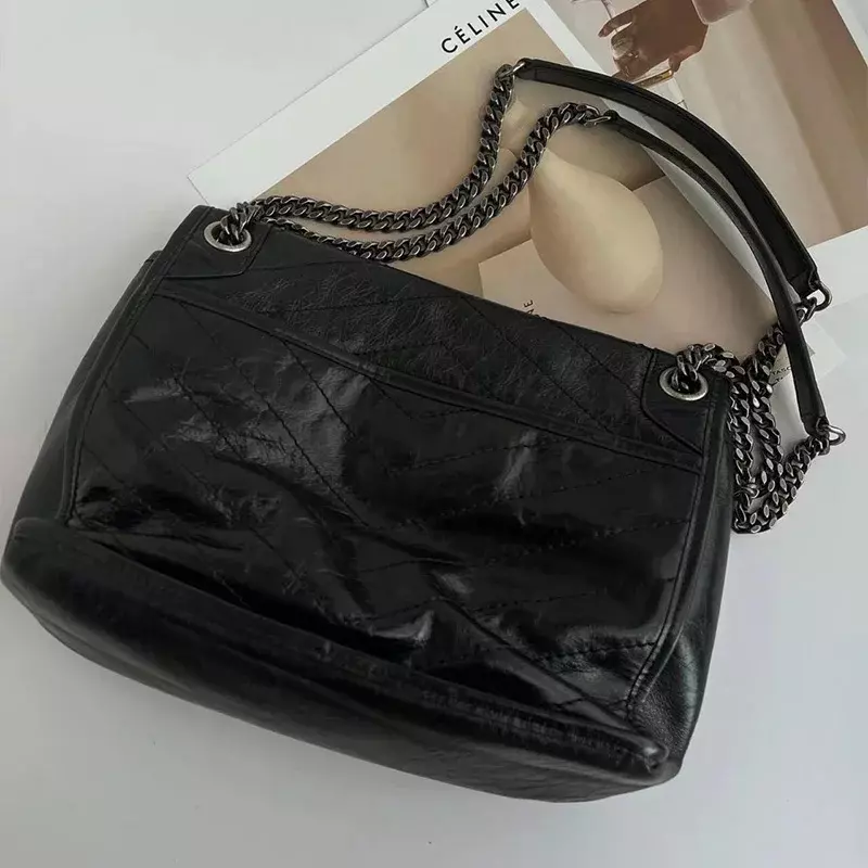 Luxury goods [1-1] Top genuine leather shoulder bag for women 2024 designer top replica cross body bag solid color handbag