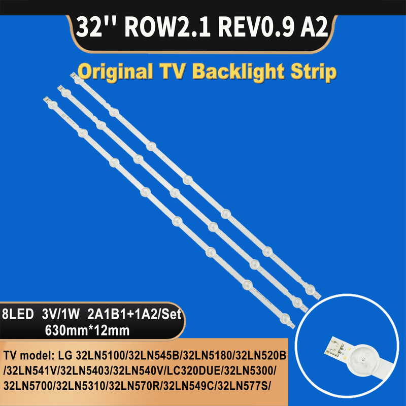 TV LED Backlight Strip para LG, TV, 32 LN, A1B1, A2-TYPE, 32LN540U, 32LN540B, 32LN570B, 6916L-1295A, 6916L-1438A, 32 "V13, TV, TV-005