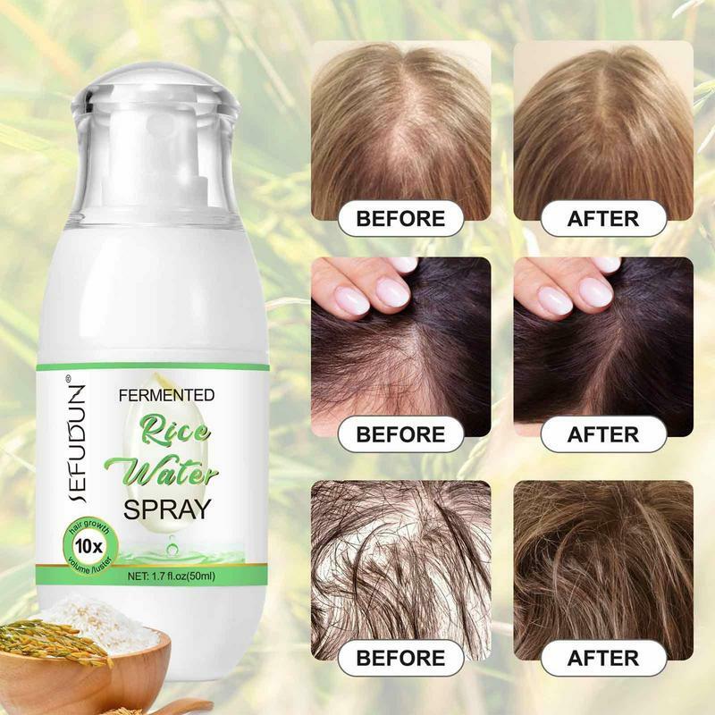 Spray de agua de arroz para el crecimiento del cabello, Spray acondicionador, productos para el cuidado del cabello, 50ml