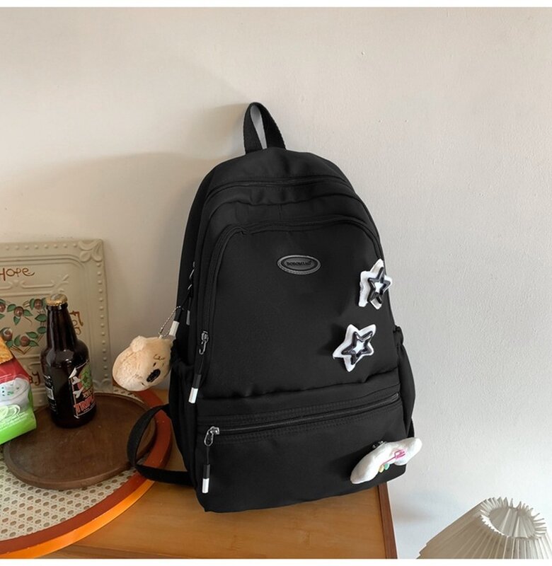 حقيبة مدرسية بسيطة ومتعددة الاستخدامات للفتيات ، طلاب المدارس الثانوية ، جديدة ، حقيبة مدرسية
