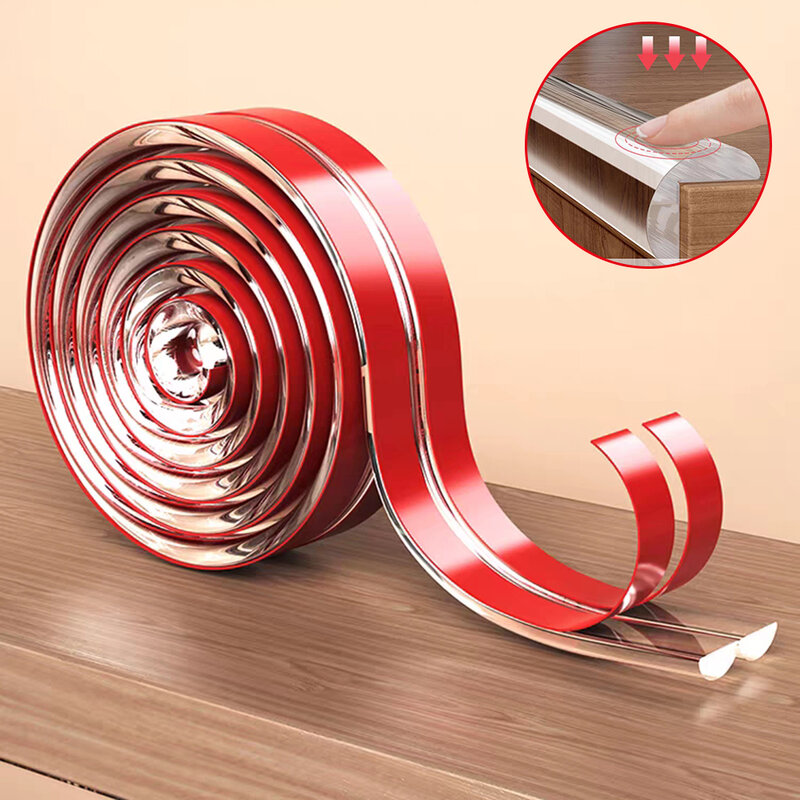 Anti-collision Strip With Double-Sided Tape Transparent PVC Baby Kids Safety Table Edge Furniture Guard Corner Protectors