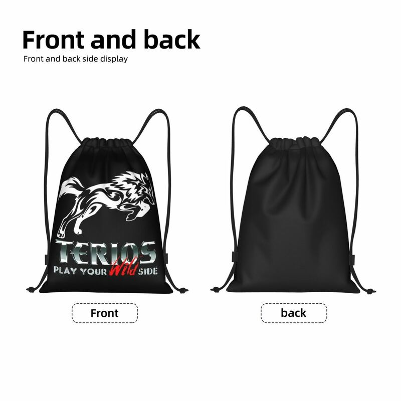 Terios Drawstring Backpack Sports Gym Bag for Men Women Shopping Sackpack