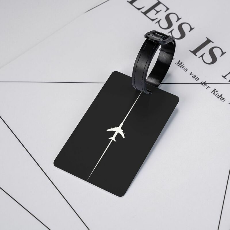Aviation Plane Crossing Luggage Tag Custom Airplane Aviator Pilot Baggage Tags Privacy Cover Name ID Card